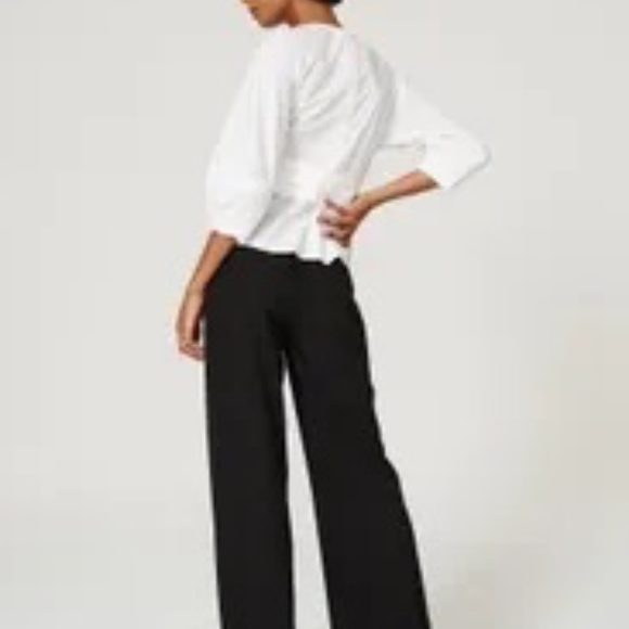 Derek Lam Rent the Runway White V-neck top long sleeve sz 38 $290 - Picture 3 of 5